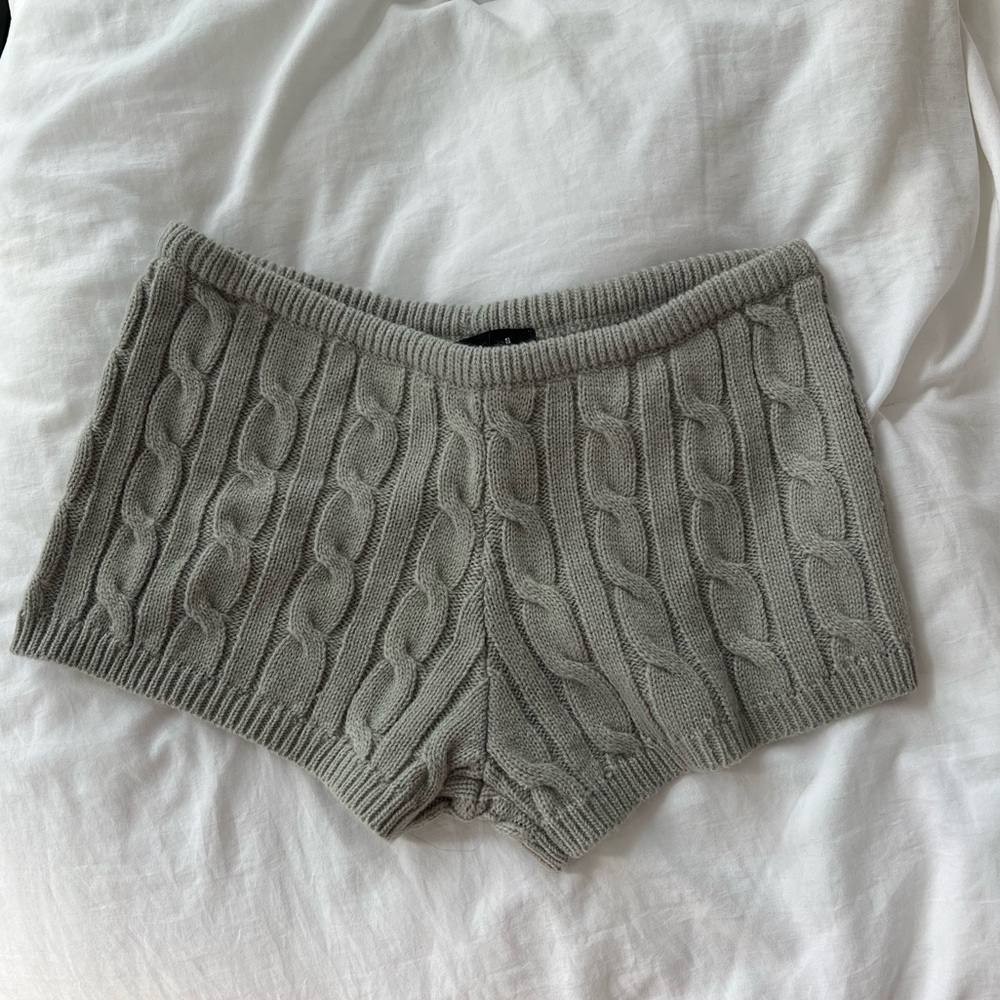 Lioness Grey Knit Shorts